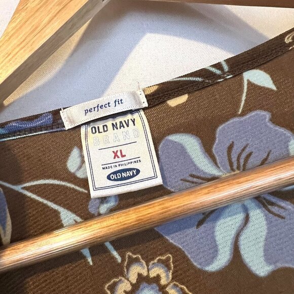 Vintage Old Navy Y2K Sheer Babydoll Top XL Brown Fairy Whimsigoth Fairycore - Picture 4 of 6